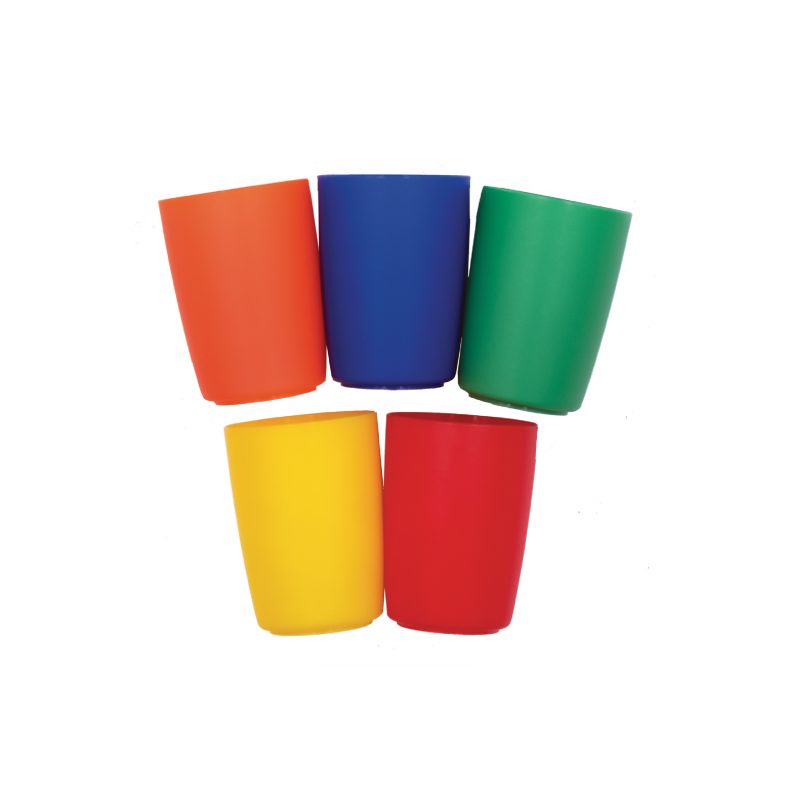 Set de vasos plásticos de colores