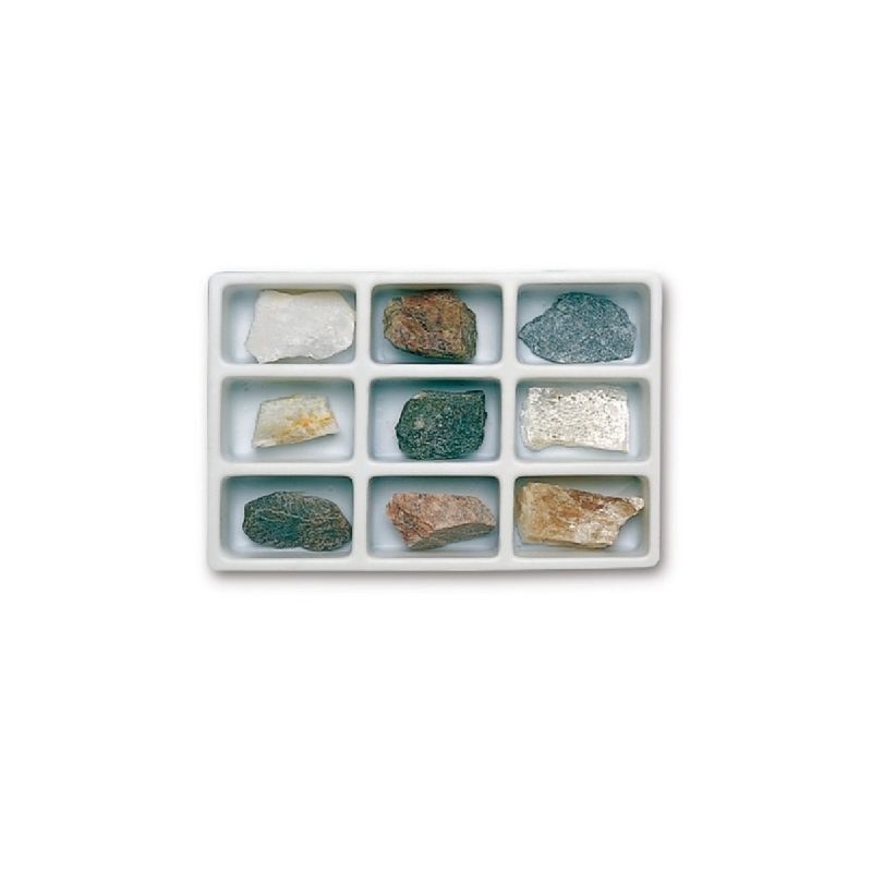 Colección de minerales con escala de dureza | 9 piezas (GEO2885)