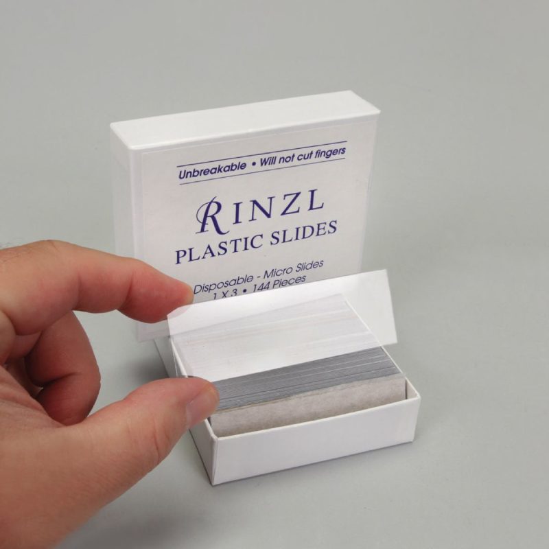 Portaobjetos de plástico para microscopio | 2.5 x 7.5 cm | Caja de 144 (632850)