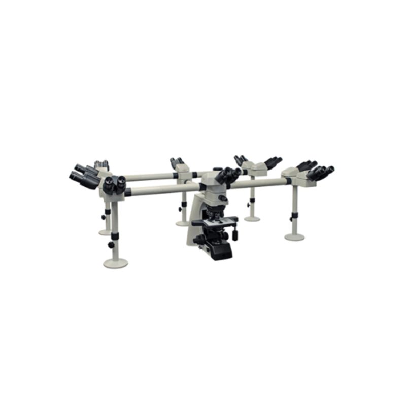 Microscopio multivisión con accesorio de 10 cabezales (MV-10)